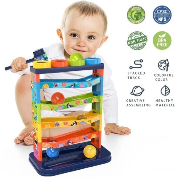 Gambar GE TOYS MAINAN MOTORIK HALUS PUKUL BOLA/EDUKATIF TERAPI WICARA dari getoys undefined Tokopedia