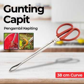 Gambar Gunting Capit Pengambil Kepiting Belut Ikan Crab Tongs Stainless Stell - 38 cm Curve dari RUMAH PERKAKAS 47 undefined Tokopedia