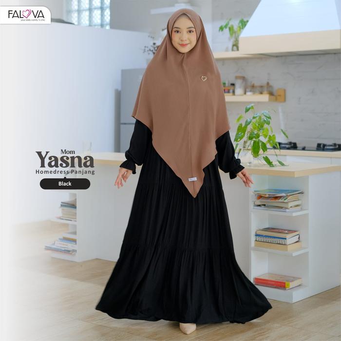 Gambar JILBAB INSTAN PUTIH/KHIMAR MUSLIM/HIJAB SYAR'I/KERUDUNG PUTIH FALOVA - Yasna Black, XL dari _Mulia Jaya_ undefined Tokopedia