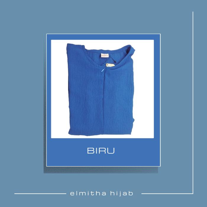 Gambar ELMITHA - GAMIS ( ABAYA ) ALL SIZE FIT TO XL RAYON CRINKLE - BIRU dari elhasna_retail undefined Tokopedia