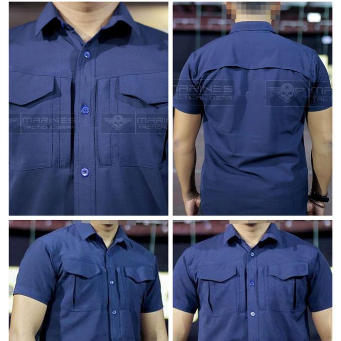Gambar kemeja tactical paspampres taktikal - blue navy, S dari NAUFALYIN STOORE undefined Tokopedia