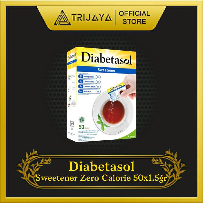 Gambar DIABETASOL ZERO CALORIE SWEETENER (25 / 50 / 100 SACHET)-GULA DIABETES - 50 sachet, ECO PACK dari TRIJAYA undefined Tokopedia