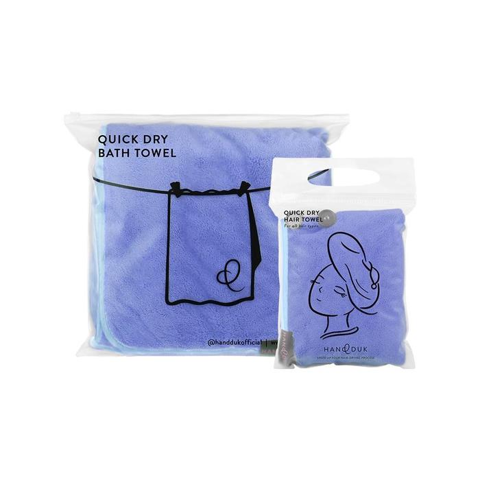 Gambar By Today Special Bundle - Hair Towel & Bath Towel (Handduk Official) - - Blue dari dea_234 undefined Tokopedia