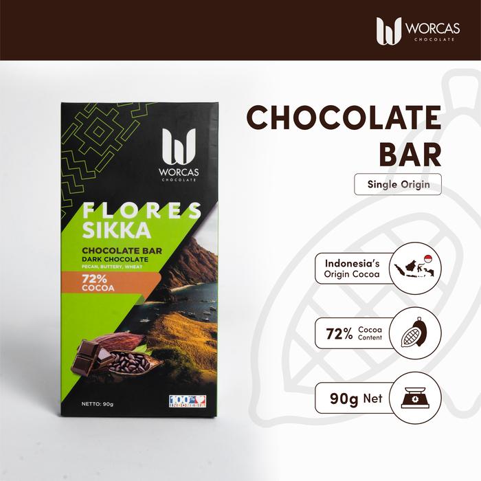 Gambar Worcas Chocolate Bar Dark Chocolate Flores Sikka - 90g dari WORCAS COFFEE undefined 4 Tokopedia