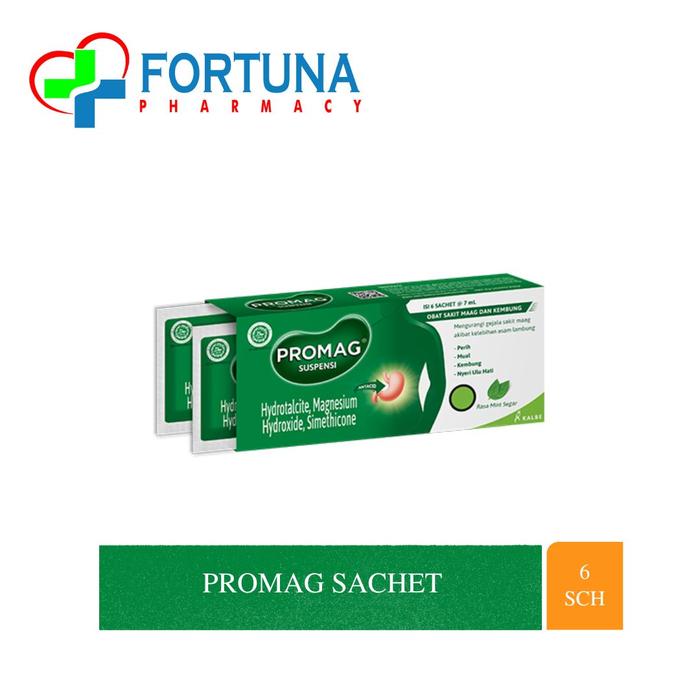 Gambar Promag Cair (Suspensi) Obat Maag dan Kembung 1 Box @ 6 Sachet dari Apotek Fortuna Hangtuah Bali undefined Tokopedia