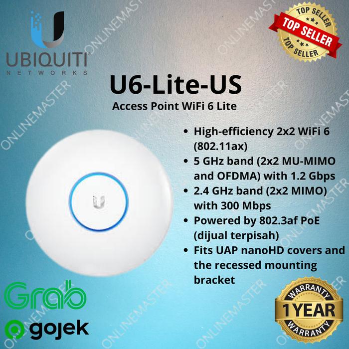 Gambar UniFi 6 Lite Access Point U6-Lite-US - only dari Onlinemaster undefined Tokopedia