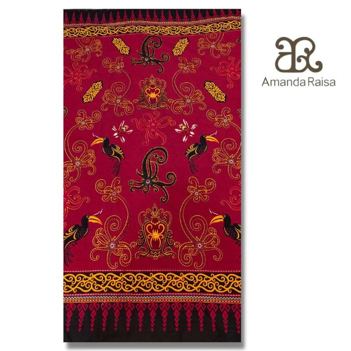 Gambar Kain Batik Meteran Potongan Motif Dayak - Merah, 0,5 meter  dari Batik Amanda Raisa undefined Tokopedia
