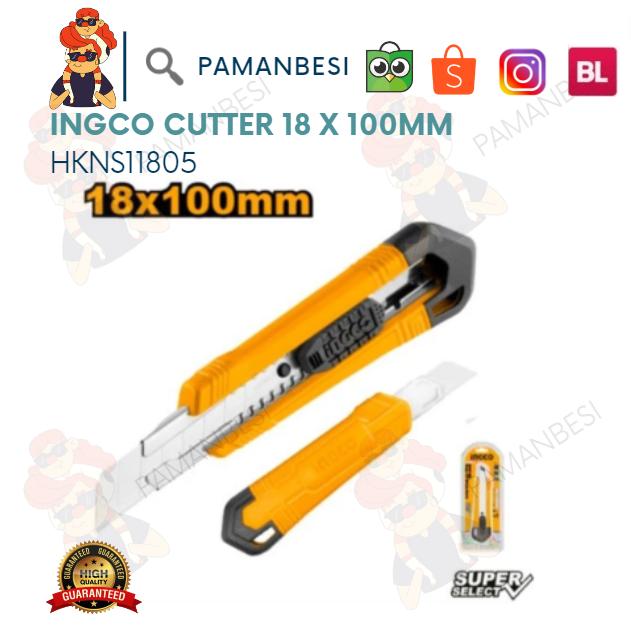 Jual Pisau Cutter Besar AutoLock (18mm) INGCO HKNS11805 Cuter Pemotong ...