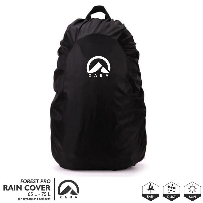 Gambar XABA Cover Bag FOREST PRO 65-75 Liter - Penutup Tas - Rain Cover - Hitam dari XABA undefined Tokopedia