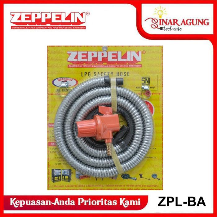 Gambar REGULATOR SELANG GAS ZEPPELIN ZPL BA / BB 1.8 METER 100% ORI ZPL-BA - ZPL-BA dari SINAR AGUNG ELEKTRONIK_NEW undefined Tokopedia