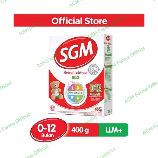 Gambar SGM LLM+ (Bebas Laktosa) 400 Gr 0-12 Bulan | Formula Nutrisi Lengkap dari ACM Farma Official undefined Tokopedia