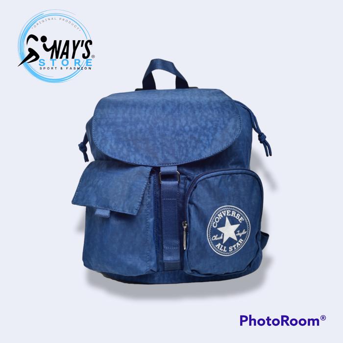Gambar Converse Lifestyle Wrinkle Backpack - Navy dari Naysstoreid undefined 4 Tokopedia