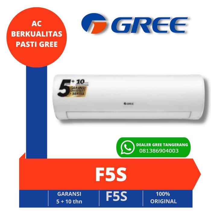 Gambar AC Gree F5S series Inverter 1pk GWC-09F5S - UNIT ONLY dari DEALER GREE TANGERANG undefined Tokopedia