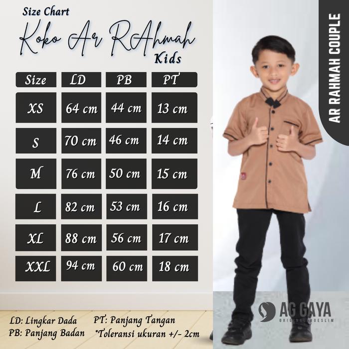 Gambar Baju Seragam Lebaran Keluarga Muslim Koko Gamis Dewasa Anak Warna Milo - KOKO KIDS, XL dari AGgaya undefined Tokopedia