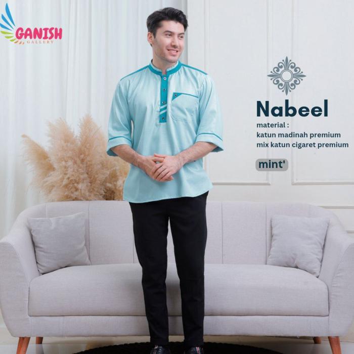 Gambar Setelan Koko Nabeel Baju Muslim Pria Dewasa Baby dan Anak 6M-12Thn - Mint, DAD-XL dari ARA Muslim Kidz_NEW undefined Tokopedia