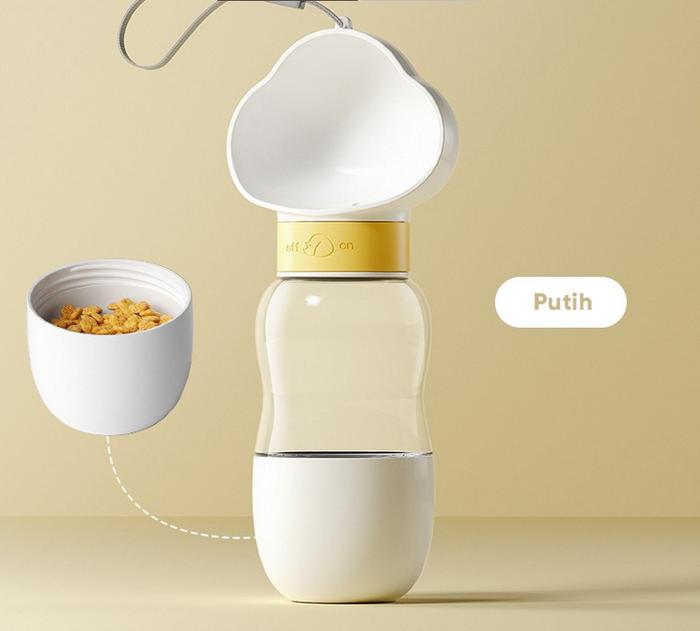 Gambar Pet Feeder 2in1 Portable Pet Travel Water Botol Minum Makan Hewan - Putih dari Master Store168 undefined Tokopedia