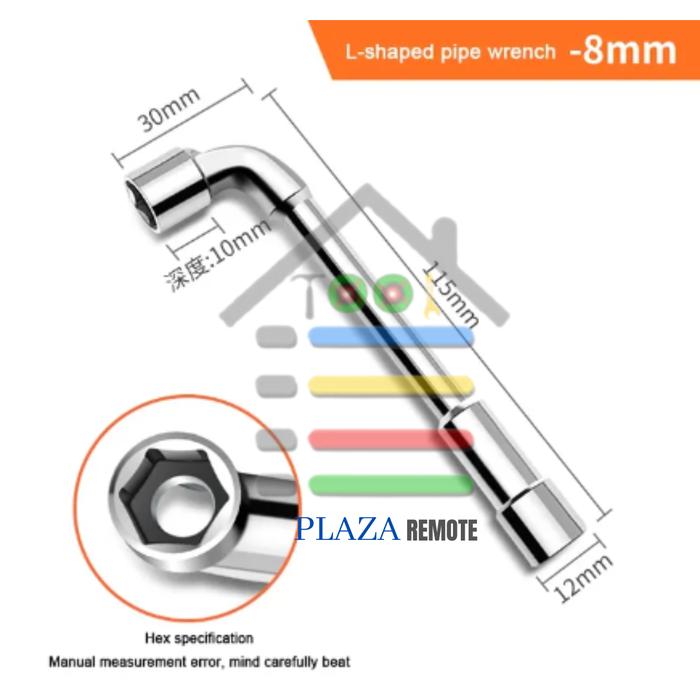 Gambar KUNCI TORSI HEXAGONAL SOCKET L 2 SISI KUNCI PAS KUNCI SET  8 - 19 MM - 8 MM dari BURSAjkt-tools undefined Tokopedia