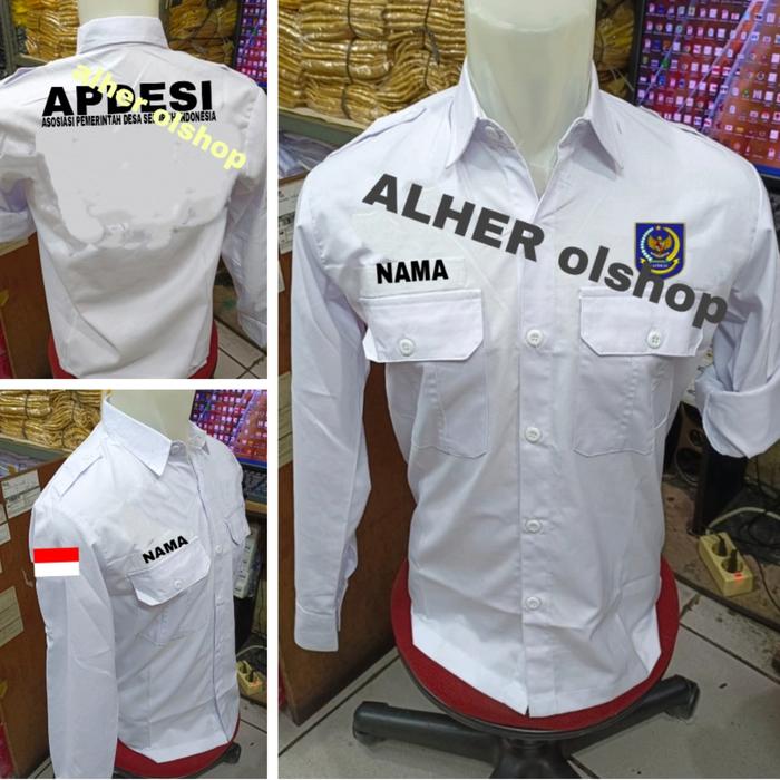 Gambar kemeja APDESI baju APDESI seragam APDESI Pdh APDESI Pdl APDESI Hem apd - lengan pendek, XXL dari alher olshop undefined Tokopedia