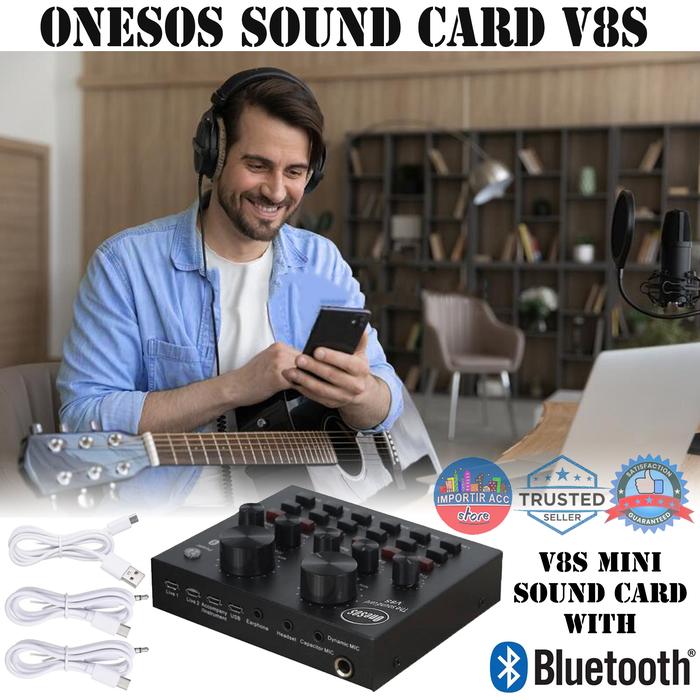 Gambar Sound Card V8 Soundcard Audio Controller and Mixer - Sound Card V8S dari ImportirAcc Store undefined Tokopedia
