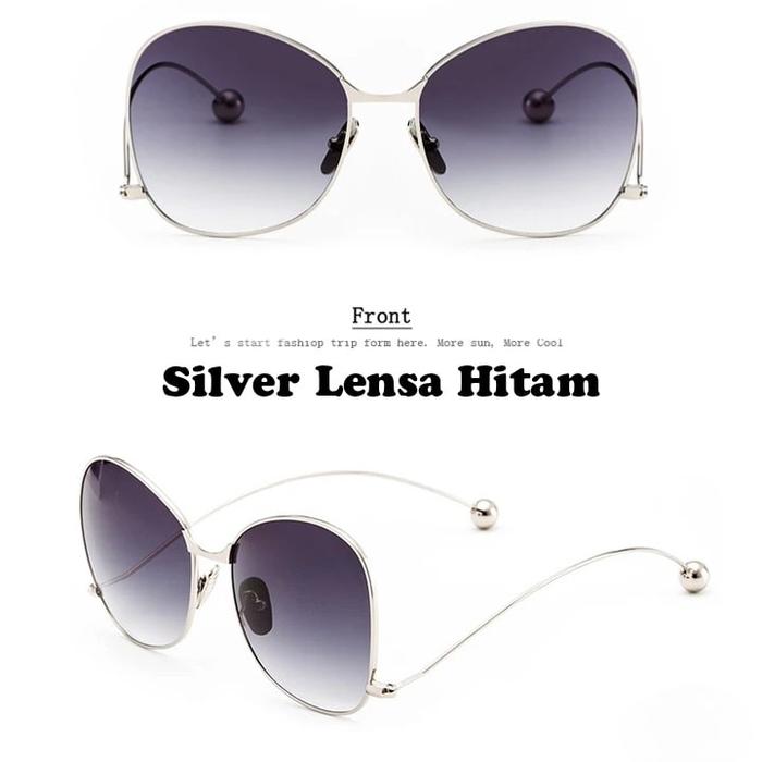 Gambar Kacamata GayaWanita Trendy Kekinian - D 325 - HItam - Silver dari salwakacamata undefined Tokopedia