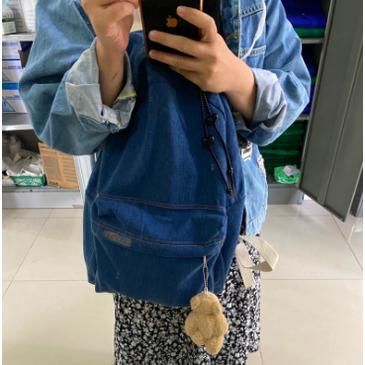 Gambar Aesthetic Denim Bag / Tas Jeans / Tas Kuliah / Ransel / Backpack - Biru Gelap dari Neverdoubtneon undefined Tokopedia