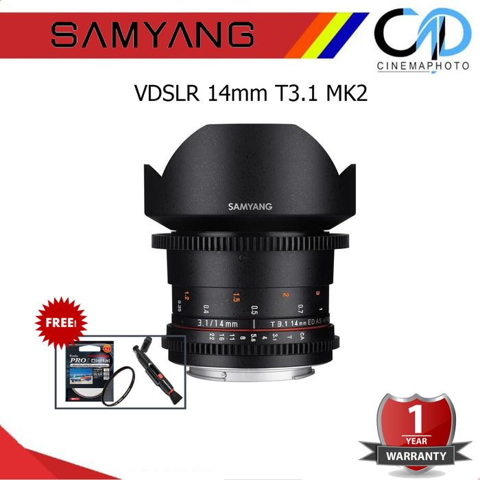 Samyang VDSLR 14mm MK2 Sony E/Canon EF/Canon RF/Nikon F Lens CANON  RF di Cinema Photo Tokopedia