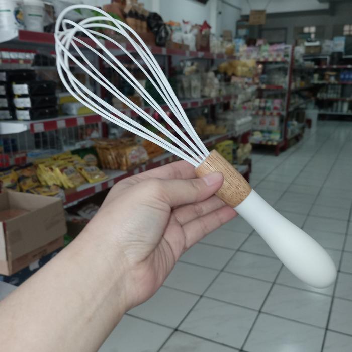 Gambar Kocokan telur 25 cm baloon whisk balloon balon wisk wiskh whis wis - Ivory white dari Varia Baking Store undefined Tokopedia