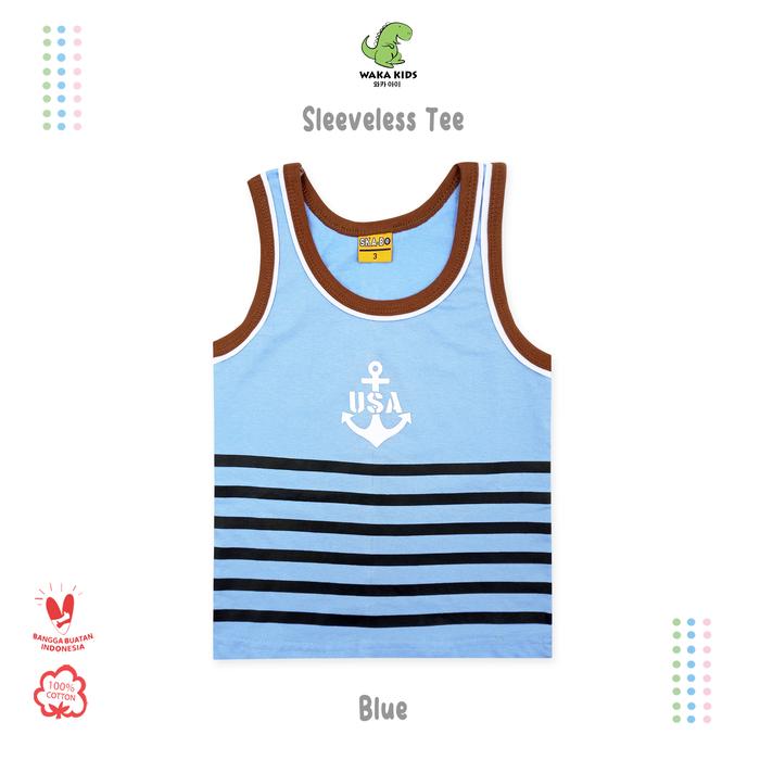 Gambar Wakakids Kaos Anak Laki Laki Atasan Baju Singlet Motif Anchor USA 4017 - Biru Muda, 3 dari Wakakids undefined Tokopedia