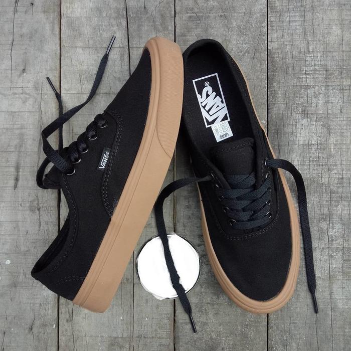 Gum Vans Original Hitam Sepatu Vans Authentic Gum Hitam Waffle ICC
