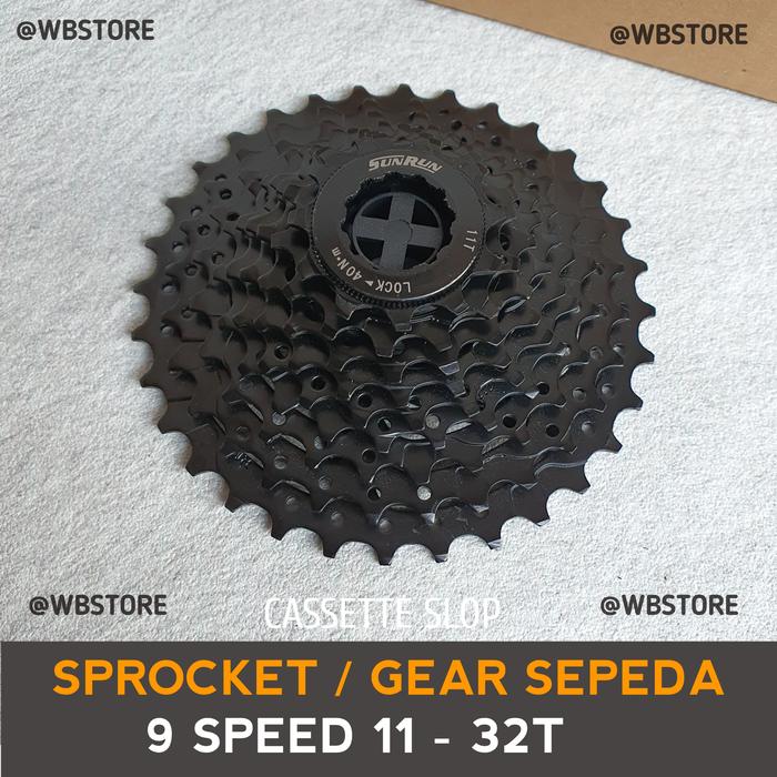 Jual Sprocket Sproket Cassette Speed 32T Black Gear Belakang