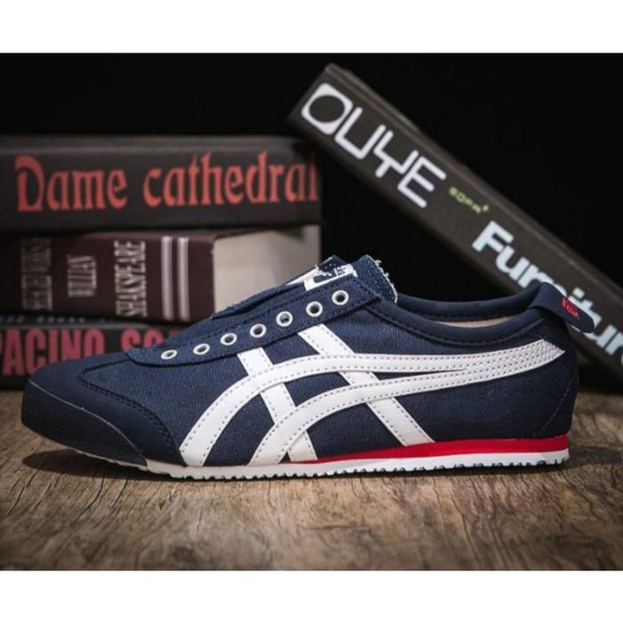 Gambar Sepatu O.N.I.T.S.U.K.A Tiger Mexico 66 SLIP-ON Navy White Red - 38 dari ONTSUKA. undefined Tokopedia