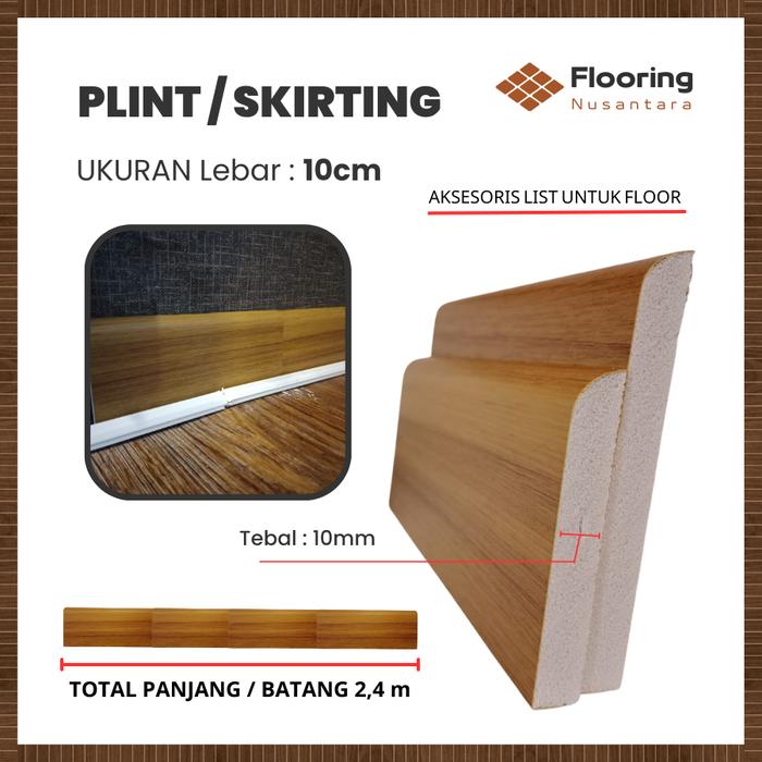 Gambar Plint/List Untuk Lantai Ukuran 10cm Tebal 10mm Panjang 2.4m - 6421 dari Flooring Nusantara Store undefined Tokopedia