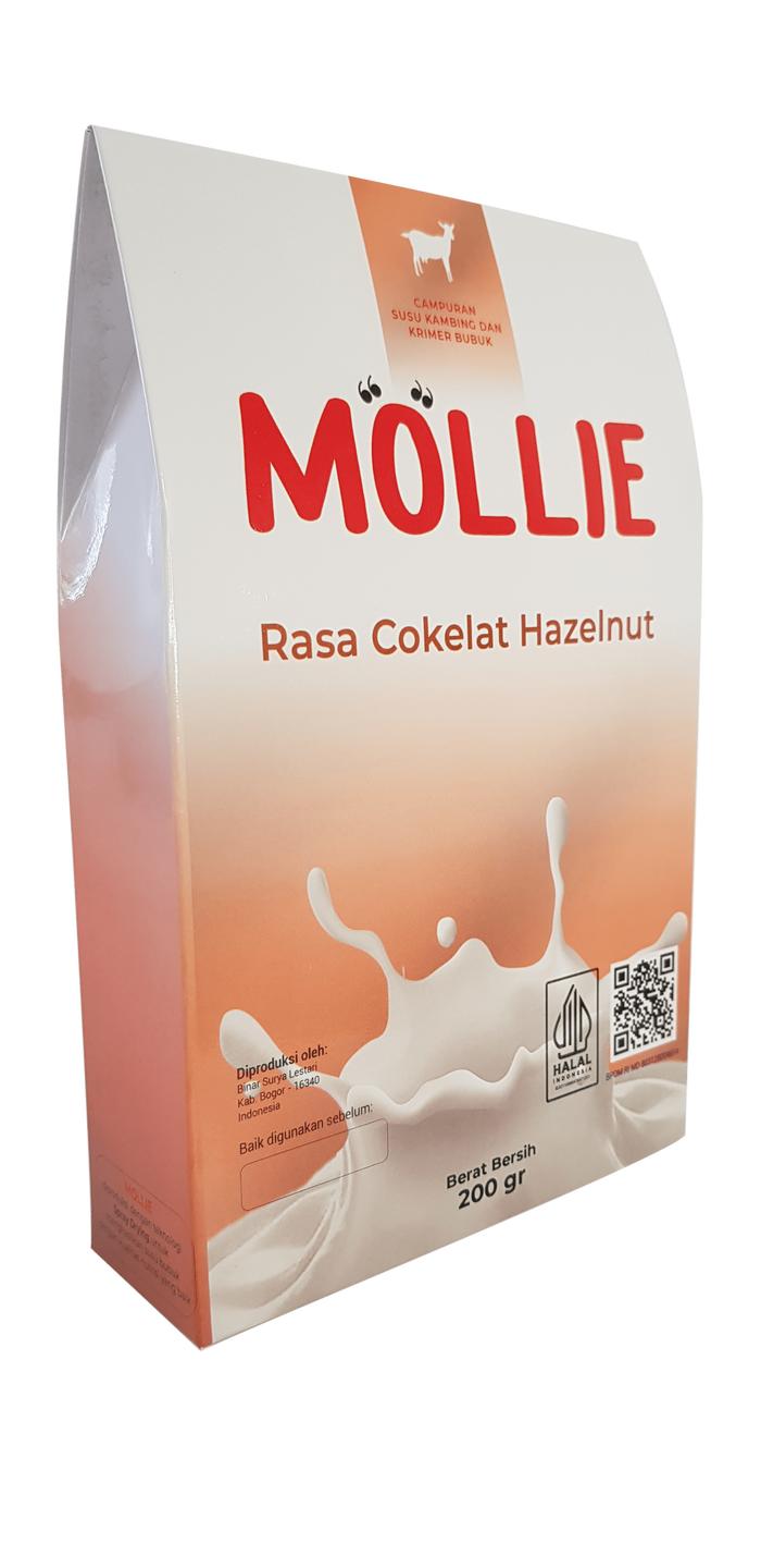 Gambar Susu Kambing MOLLIE, Susu Kambing Bubuk Premium VARIAN RASA 200 gram - Coklat Hazelnut dari Susu Kambing Mollie undefined Tokopedia