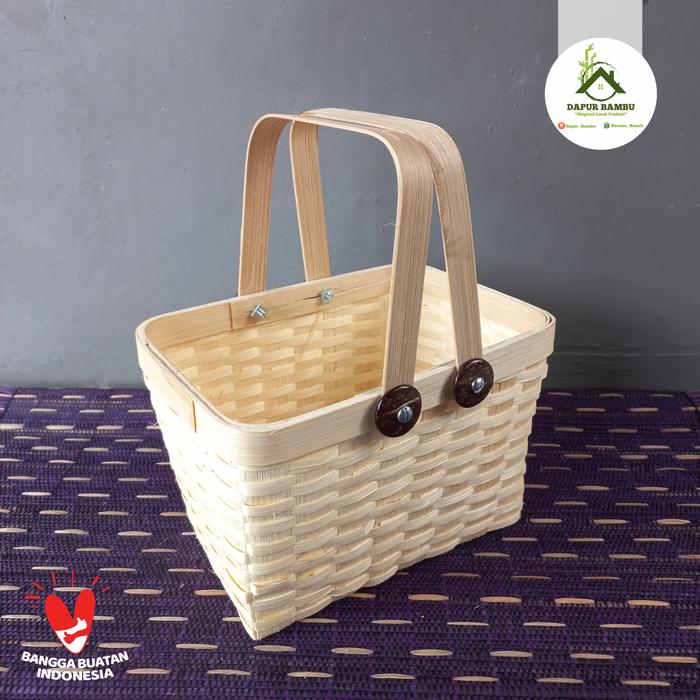 Gambar Keranjang Bambu Kecil/Keranjang Bambu/Hampers Bambu dari Toko Campaka undefined Tokopedia