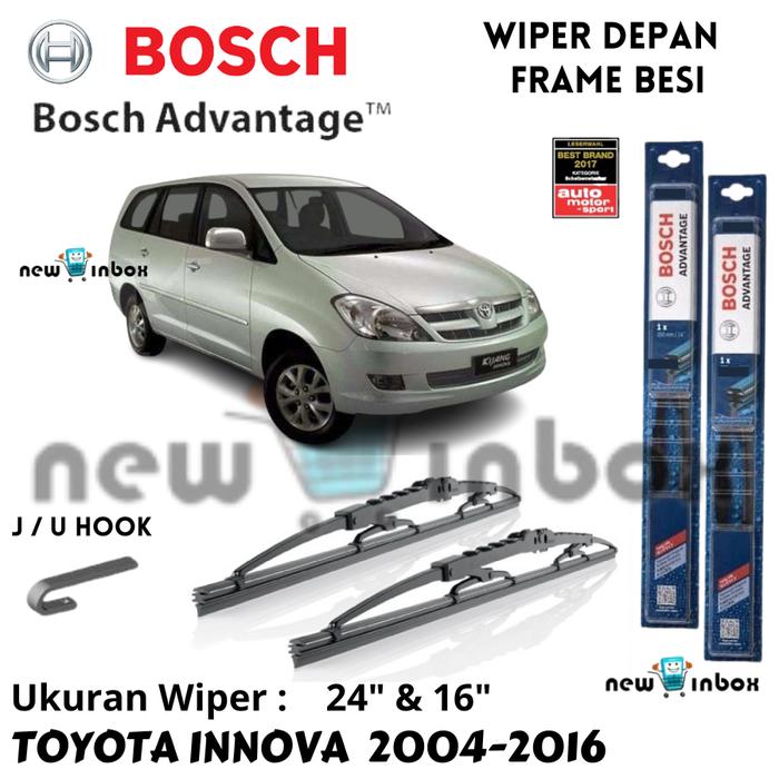Gambar WIPER DEPAN MOBIL TOYOTA INNOVA 2004-2017 BOSCH ADVANTAGE 24" & 16" - Depan 24" & 16" dari NEW IN BOX undefined Tokopedia