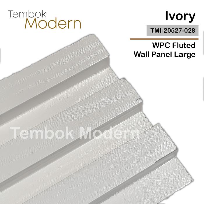 Gambar WPC Wall Panel 3D Flute Wood Panel Large PANJANG 140 CM - Ivory, 1,4m dari Tembok Modern undefined Tokopedia