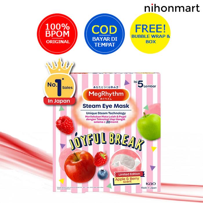 Gambar Megrhythm Steam Eye Mask (Apple Berry) Scent Box (5pcs) dari nihonmart undefined Tokopedia