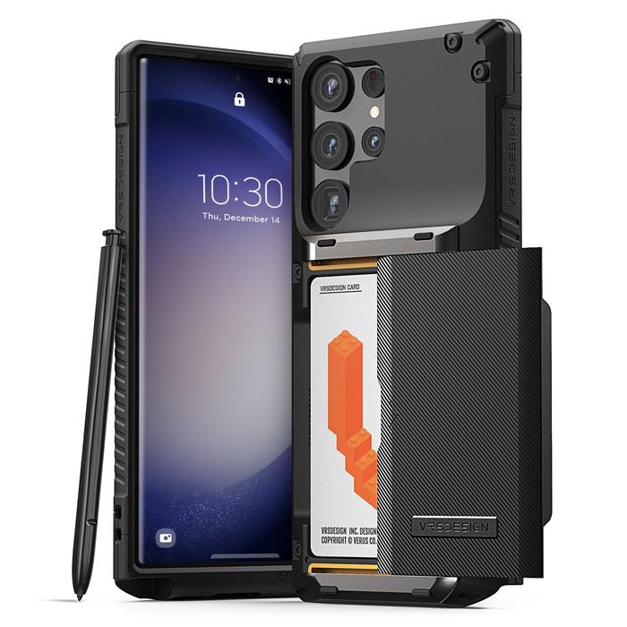 Gambar Case Samsung Galaxy S23 Ultra Plus VRS Design Damda Glide Pro Card - Black, S23 Plus dari GET-WID undefined Tokopedia