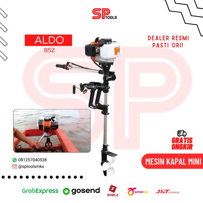 Gambar MESIN TEMPEL OUTBOARD 2HP / MESIN ENGINE KAPAL MINI ALDO TIPE 852 dari SPTools Makassar undefined Tokopedia