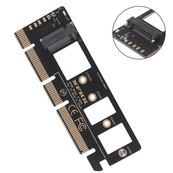 Gambar PCIE X1 X4 TO M.2 NVME ADAPTER SSD M2 ADAPTER ADAPTOR CONVERTER CARD - HORIZONTAL X16 dari Honey Computer undefined Tokopedia