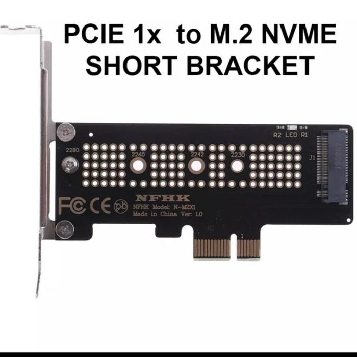 Gambar PCIE X1 X4 TO M.2 NVME ADAPTER SSD M2 ADAPTER ADAPTOR CONVERTER CARD - SHORT BRCKET X1 dari Honey Computer undefined Tokopedia