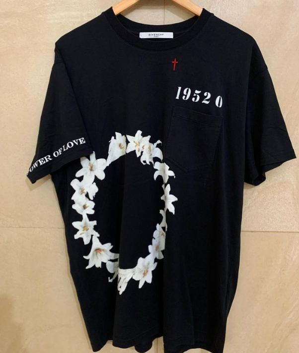 Jual GIVENCHY ORIGINAL POWER OF LOVE ORCHID BLACK T-SHIRT TEE