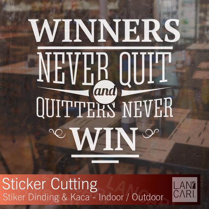 Gambar Cutting Stiker Hiasan Ruangan Motivasi WinnerS Sticker hiasan Dinding - M, Hitam dari LANCARI Kota Administrasi Jakarta Pusat Tokopedia