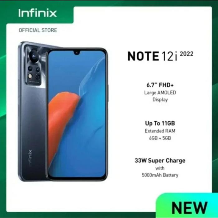 Gambar Infinix Note 12i Ram 6+5Gb /128Gb Gyroscope Hardware Layar Amoled FHD+ dari MI FANS BALI undefined Tokopedia