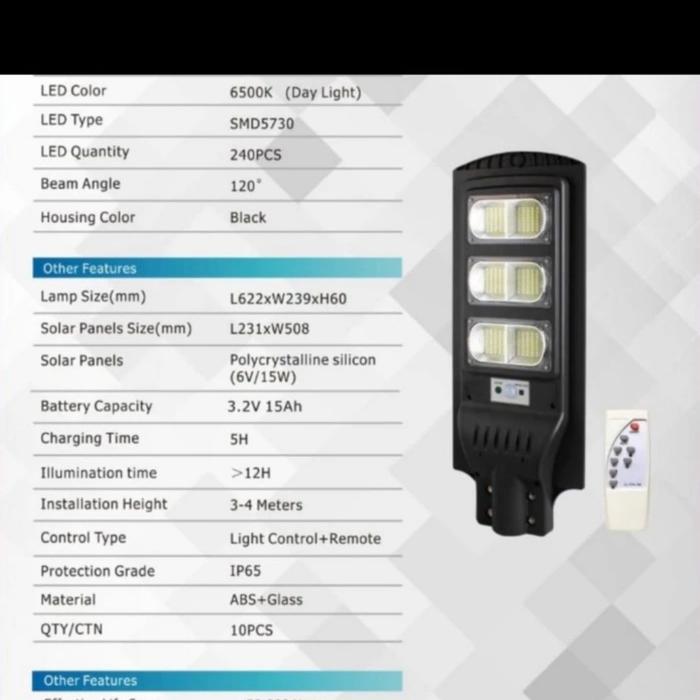 Gambar lampu solar sel panel surya matahari pju 120w 120 watt all in one - Pju 120w Solar dari eco led lighting undefined Tokopedia