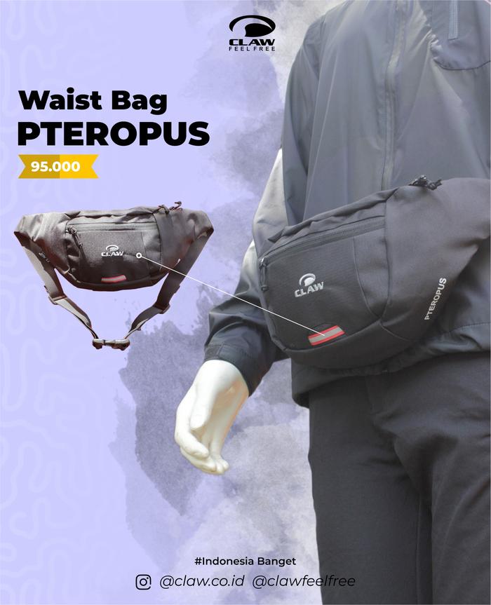 Gambar CLAW | WAISTBAG PTEROPUS dari Claw Official Store undefined Tokopedia