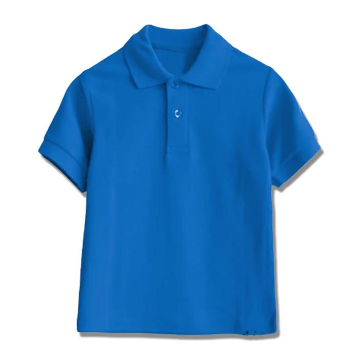 Gambar baju kaos kerah polos anak polo lengan pendek 1 - 12 tahun biru - Turkis, M dari HS - HISTORE undefined Tokopedia