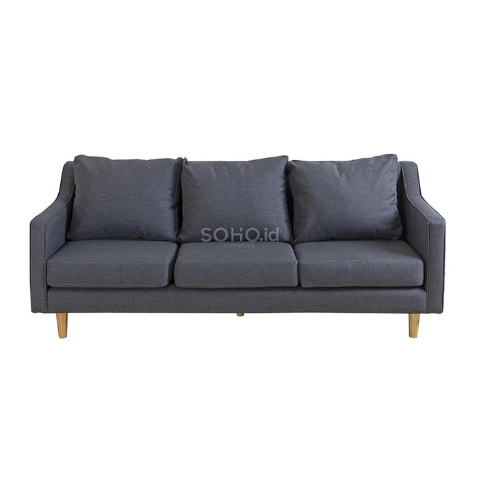 Gambar SOHO.ID Sofa Melinda 3 Seater - Sofa Minimalis Kaki Kayu - Abu-abu dari Soho.id Furniture undefined Tokopedia
