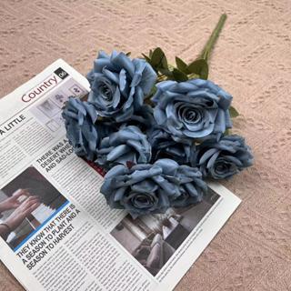 Gambar BUNGA MAWAR ARTIFICIAL 9 CABANG SUPER PREMIUM MAWAR JUMBO - Putih dari Dandelion Floral Wrap NEW undefined 5 Tokopedia