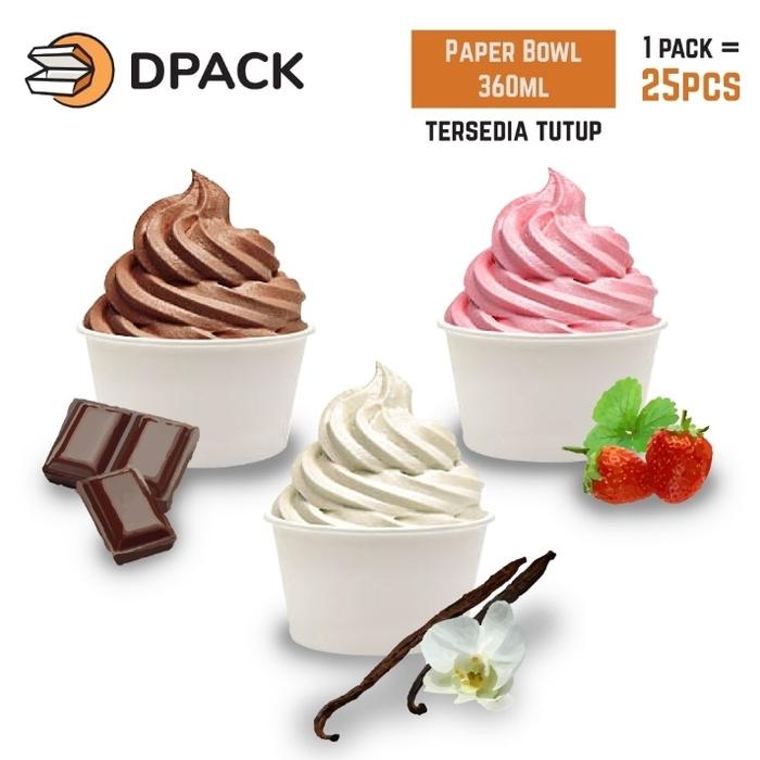 Gambar Paper Bowl 360 ml | Mangkok Kertas | Rice Bowl Paper 360 ml - Tutup SAja dari Dpack Tangerang undefined Tokopedia